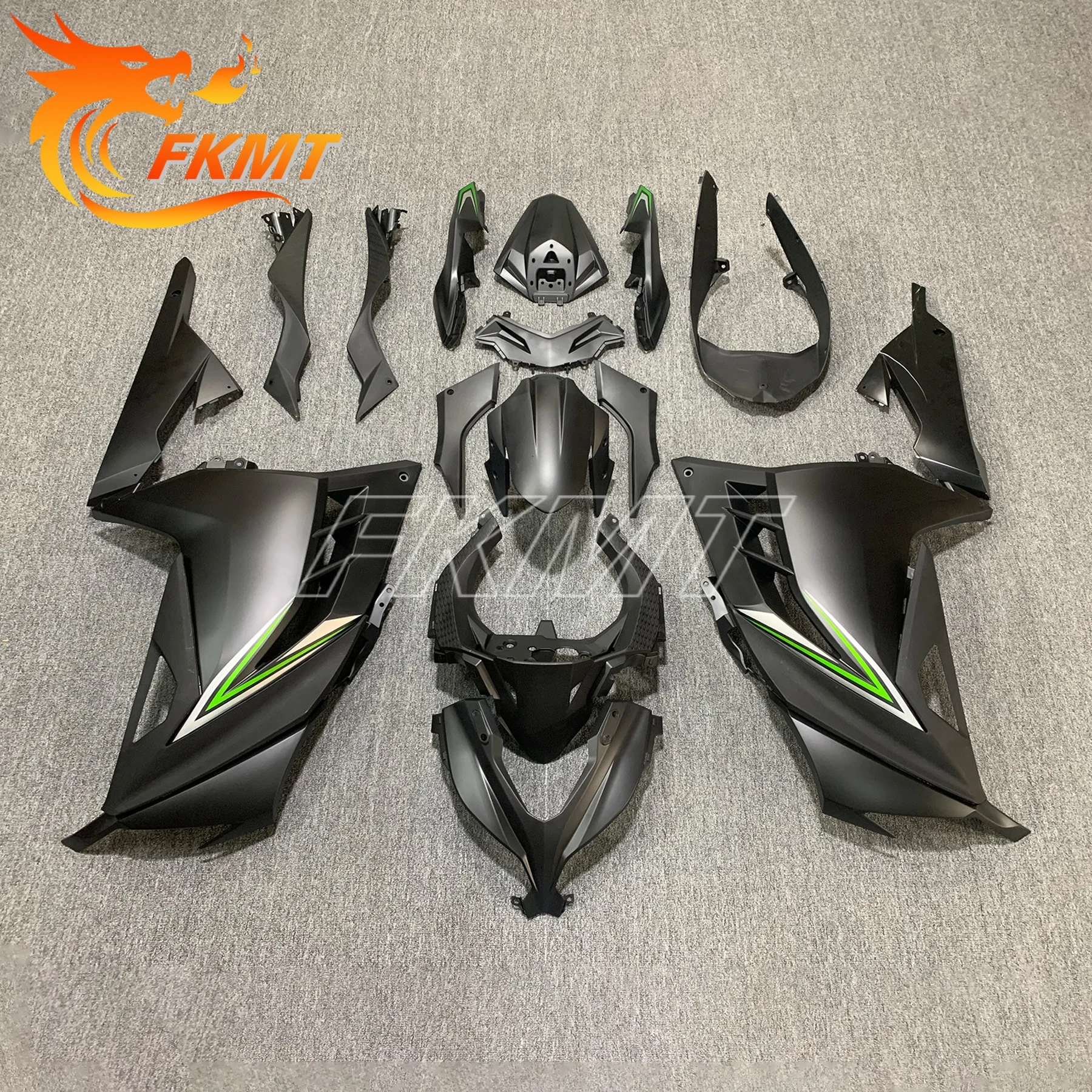 

Motorcycle Fairing Kit Suitable for Kawasaki Ninja 250 Ninja 300 13-17 Years EX250 EX300 2013 2014 2013-2017 Fairing Green Blac