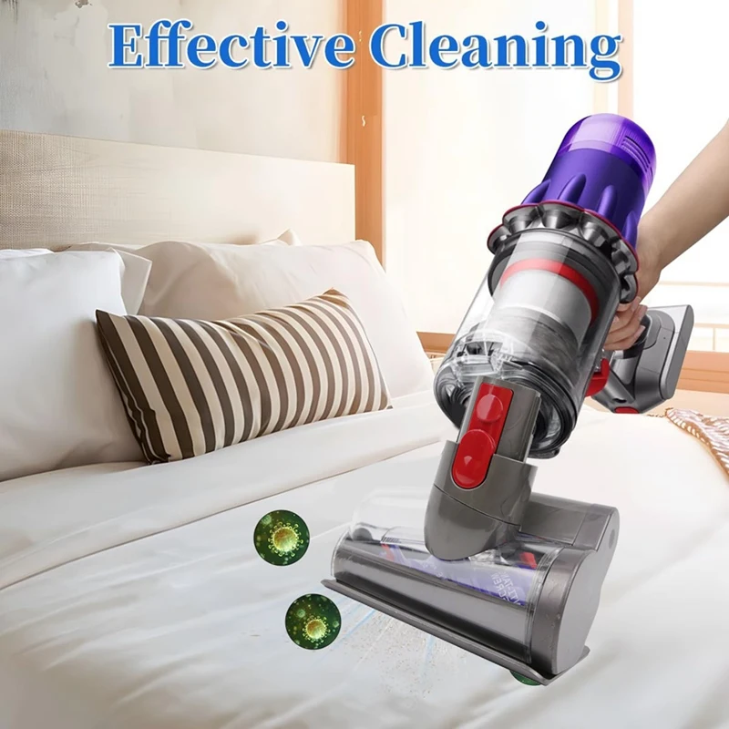 A16F-Mini Brush Head Tool For Dyson V7 V8 V10 V11 Vacuum Cleaner Attachments Anti-Wrap Mite Brush Mattress Brush Head