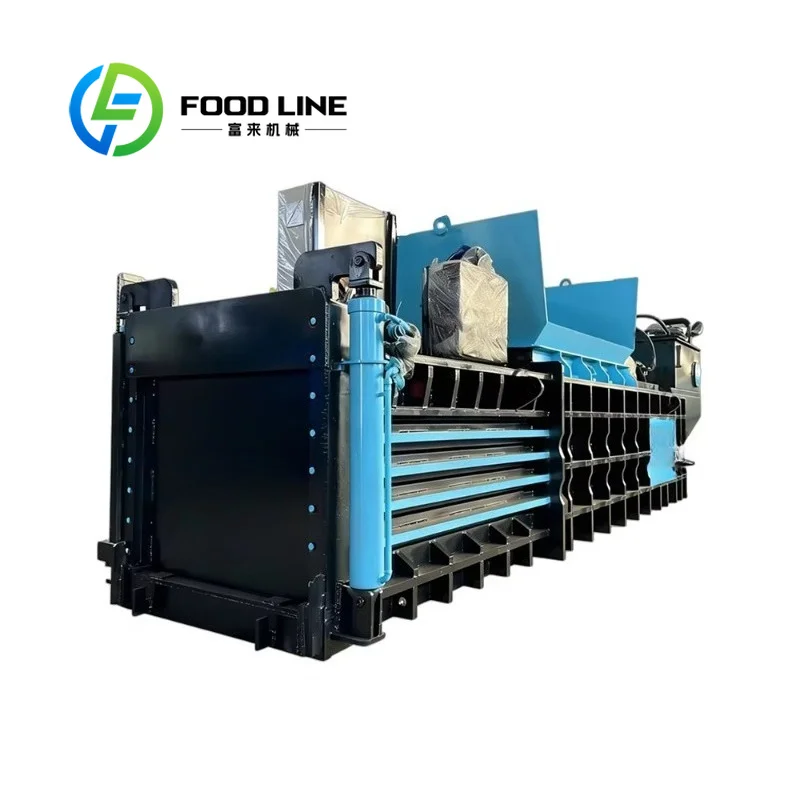 Horizontal Hydraulic Baler Durable Steel Structure Waste Compactor For Long Time Continuous Recycling Station Production Use
