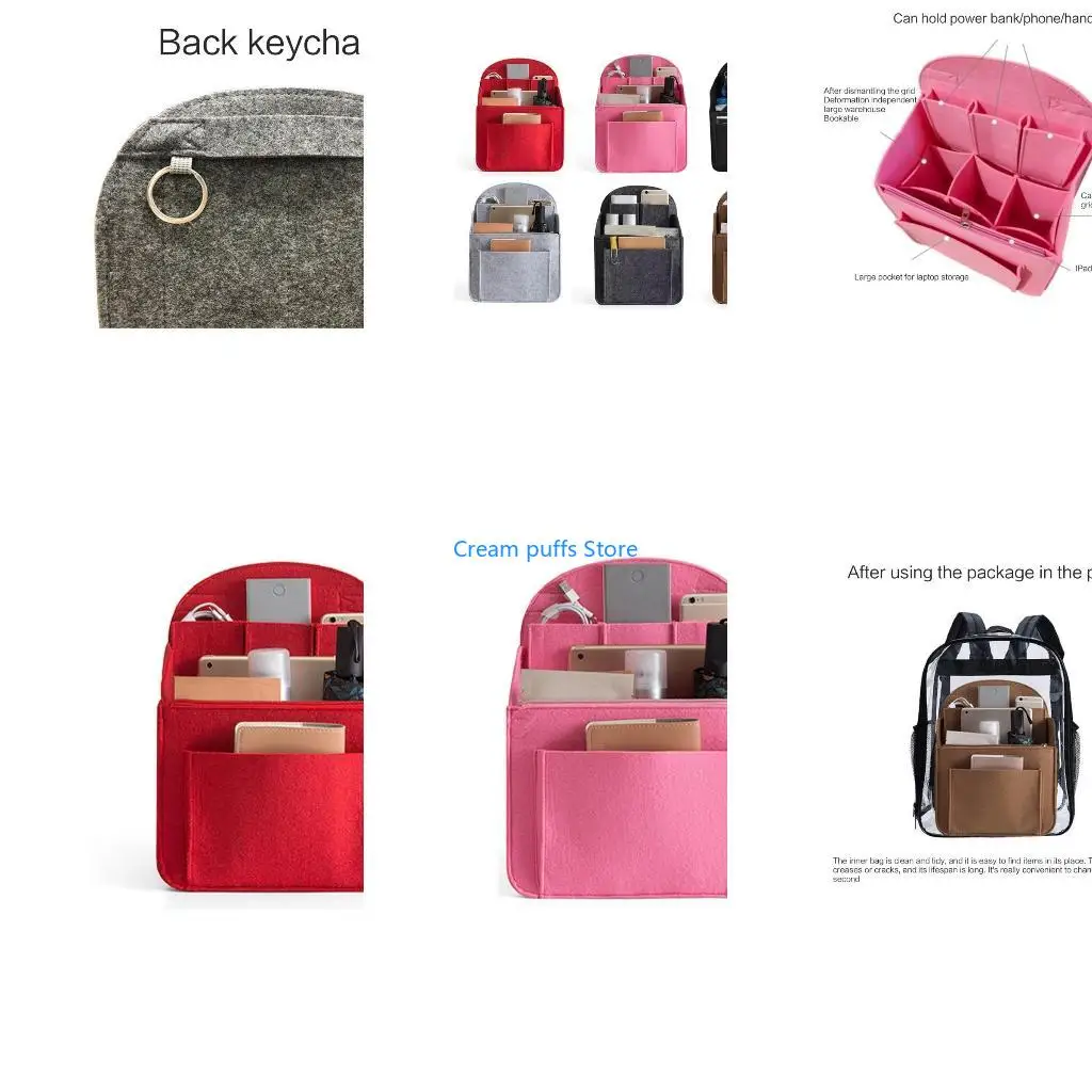 50LE Shoulder Bag Handbag Travel Rucksack Purse Insert Bag for Women Men