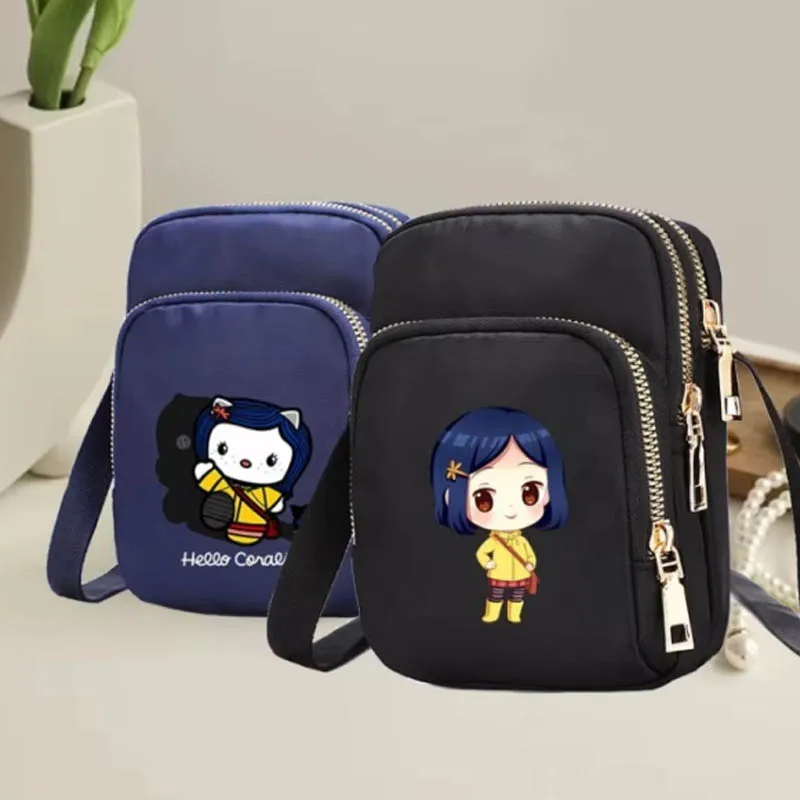 Carino Coraline Borse da donna Nuovo popolare Mini borse causali Zaini femminili Borsa da cartone animato Borse a tracolla in nylon Borsa da donna