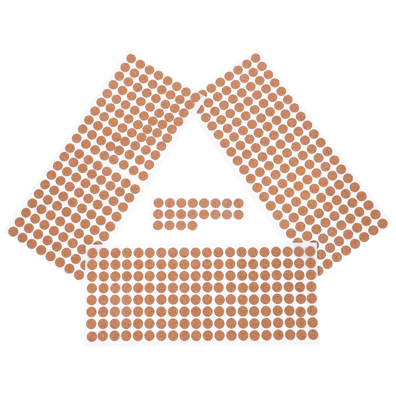 500Pcs Soft Cork Anti-Slip Pads 10Mm Self Adhesive Round Dots for Furniture Cabinet Door Bumpers Vibration Damping Noise