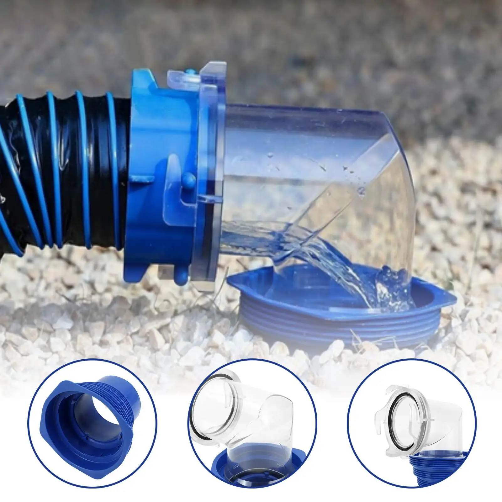 

Universal RV Sewer Hose Fitting 4-in-1 Adapter Elbow for Leakproof & Easy Connect to Trailer Motorhome