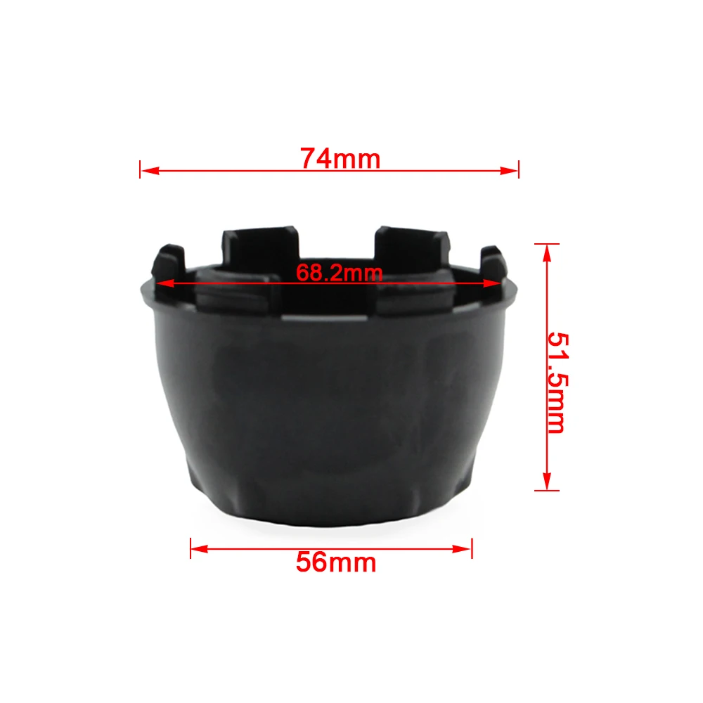 4Pcs ATV Wheel Hub Center Caps Chrome Black For 10 12 14 Inch Quad Bike Alloy Wheel Rim Dust‑Proof Cover ATV UTV Accessories