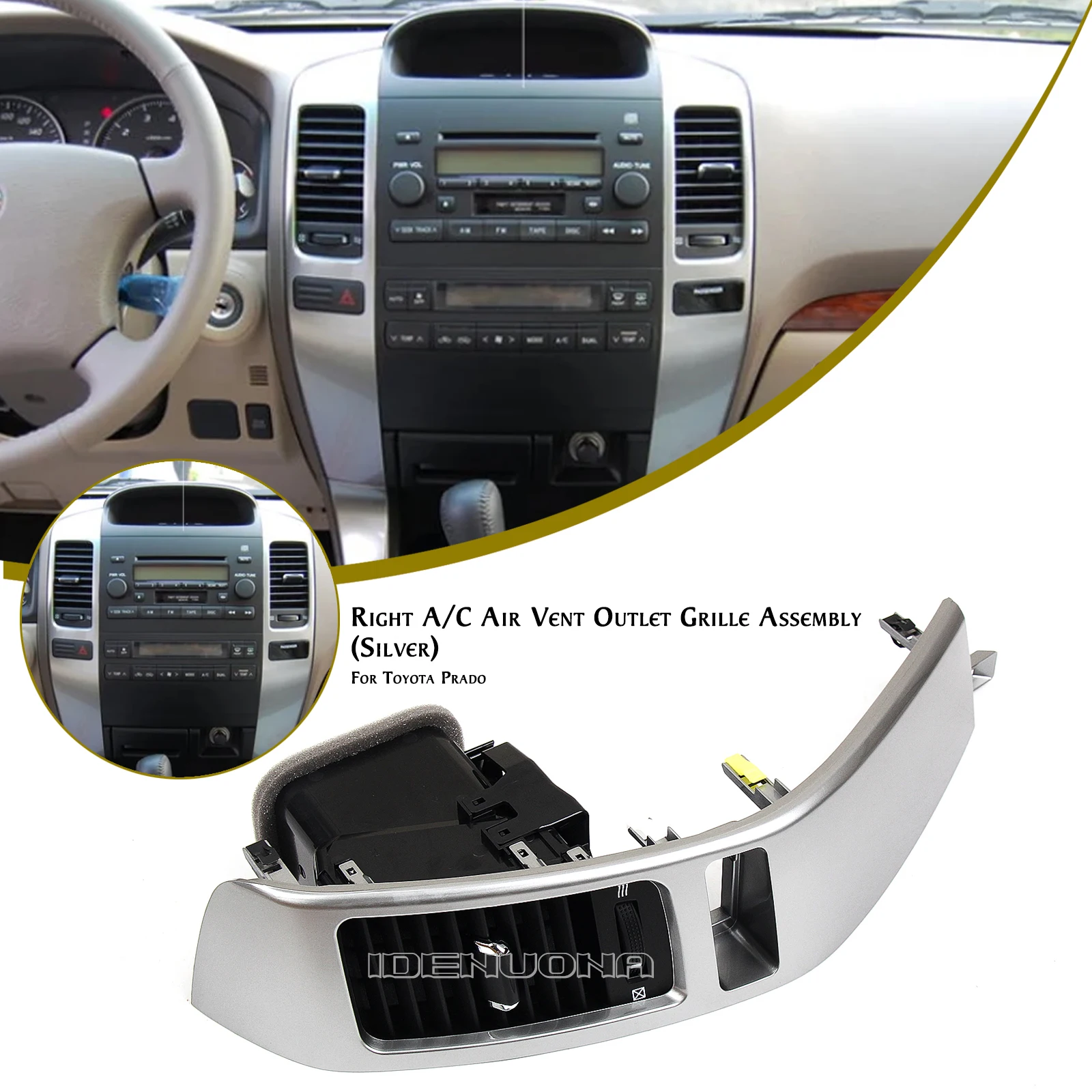 

Вентиляционная решетка кондиционера для приборной панели автомобиля Lexus GX470 Toyota Land Cruiser Prado LC120 2003-2009