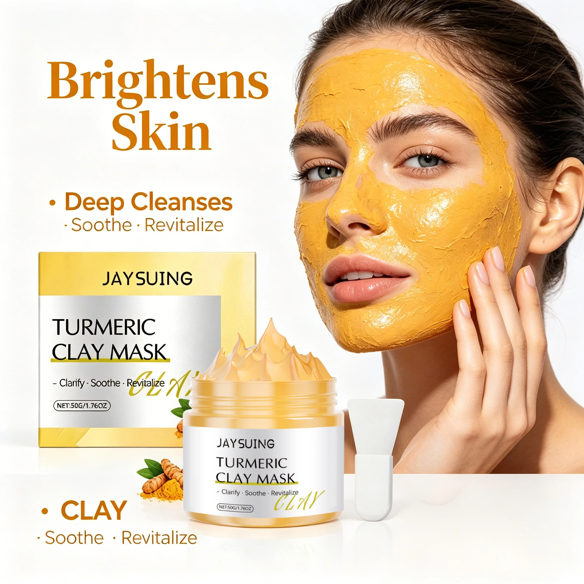 Bentonite Clay Mask - Hydrating Bentonite Turmeric Clay Mask Containing
