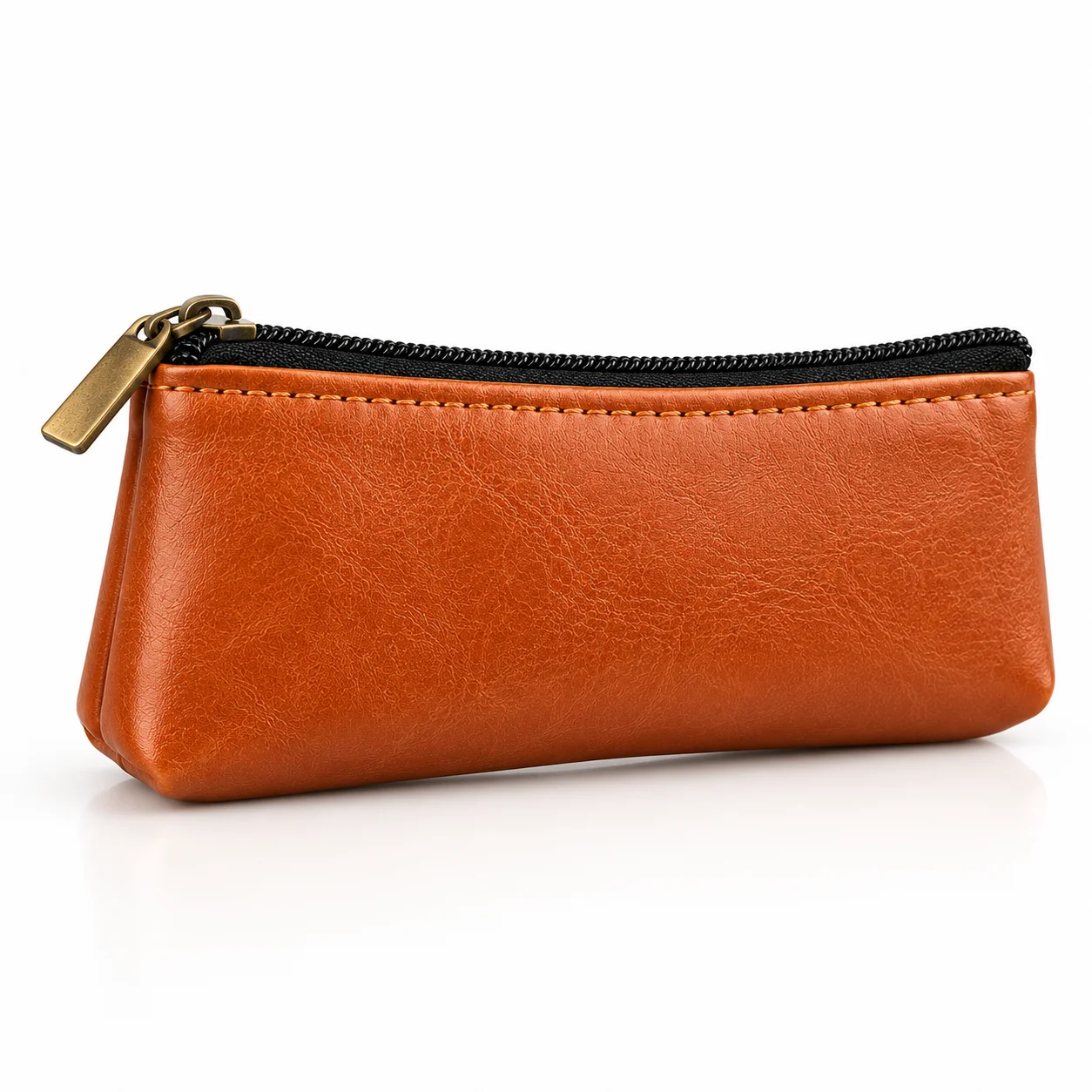 Portable PU Leather Tobacco Pouch Zipper Smoking Tobacco Storage Bag with Moisture-Proof Lining for Pipe Rolling Tobacco Accesso