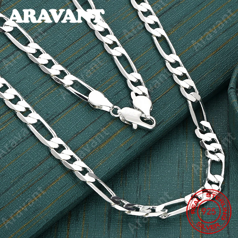 925 Sterling Silver 8mm Three-Strand Chain Necklace For Women, Commuter Accessories, Christmas Gifts, Jewelry