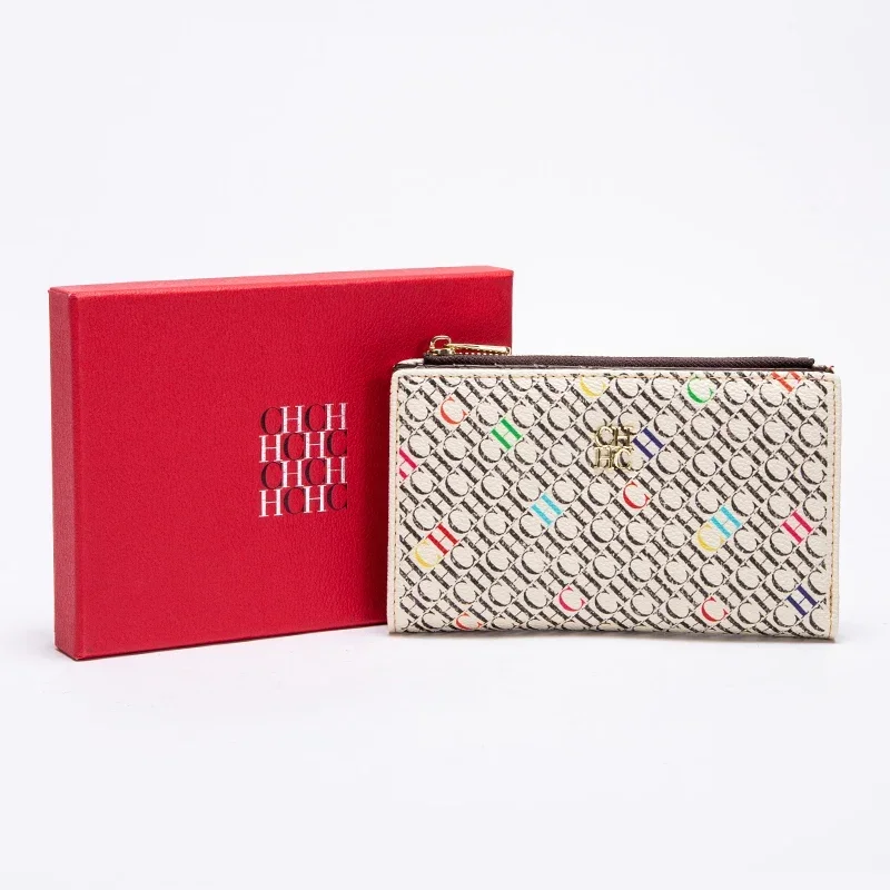 CH New Fashion Simple Card Holder Bag Luxury Brand Printed Women's Long Wallet Vintage Classic PVC Material 2025 image 6