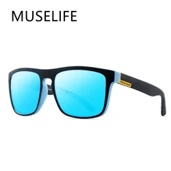 Gafas de sol polarizadas Vintage cuadradas para hombres y mujeres, gafas de sol Retro para conducir y pescar, gafas de diseñador de marca de lujo, UV400