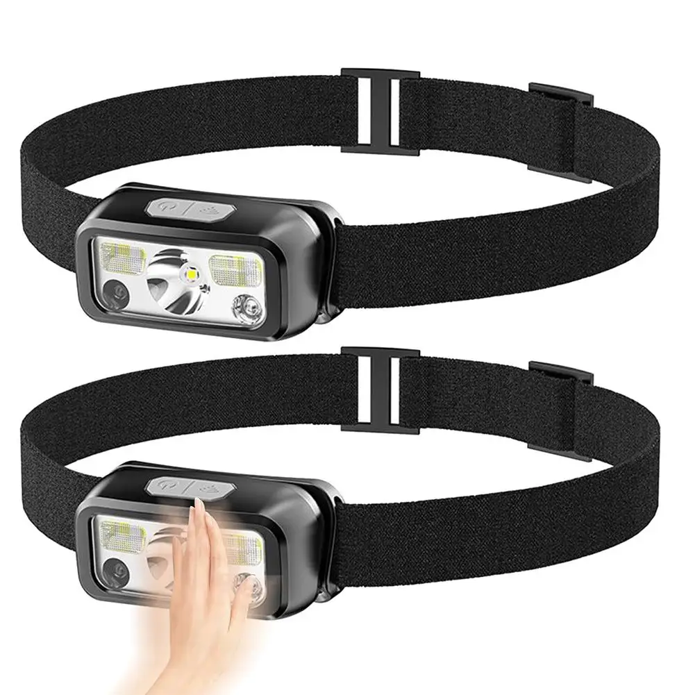 Mini Led Sensor Headlamp Body Motion Headlight Built-in Rechargeable Outdoor Waterproof Usb Lights Torch Battery Camping H3o8