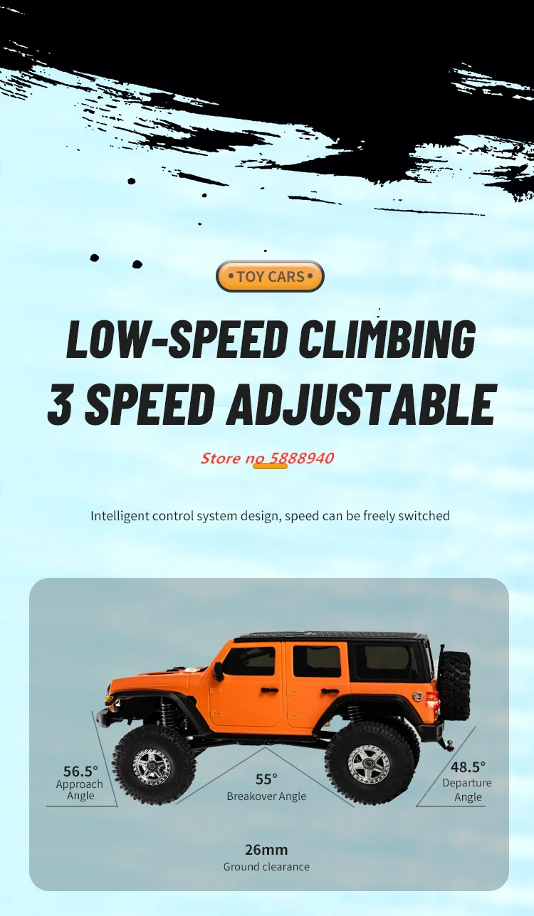 High Speed 2.4G 1:18 RC Car Full Scale Climbing Off Road Car Model Car Front Rear Shock Lights Remote Control Car Vehical Toy