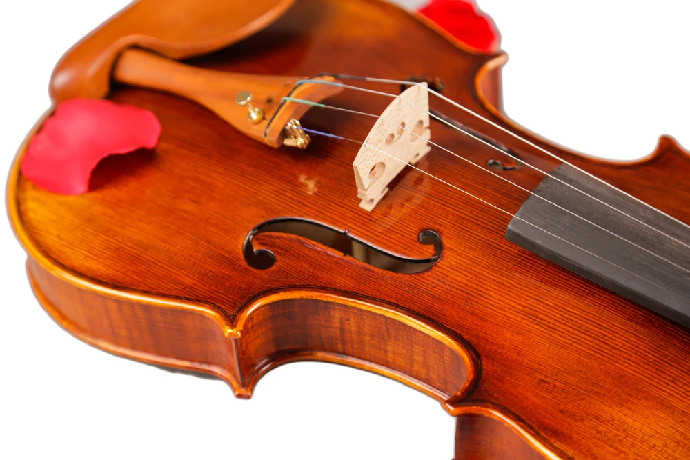 Carved Violin With High Grade Case Customized Stradivari High Grade Handmade Carving Violin Decorative Violins Performance