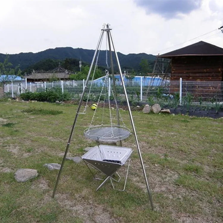 Outdoor products, campfire tripod, outdoor campfire banquet tripod
