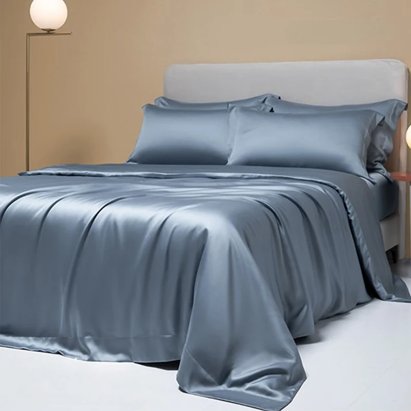 

Natural Mulberry Silk Quilt Cover Comfortable Solid Color Duvet Cover Single Double King Size Comforter Cover Soft Skin Friendly