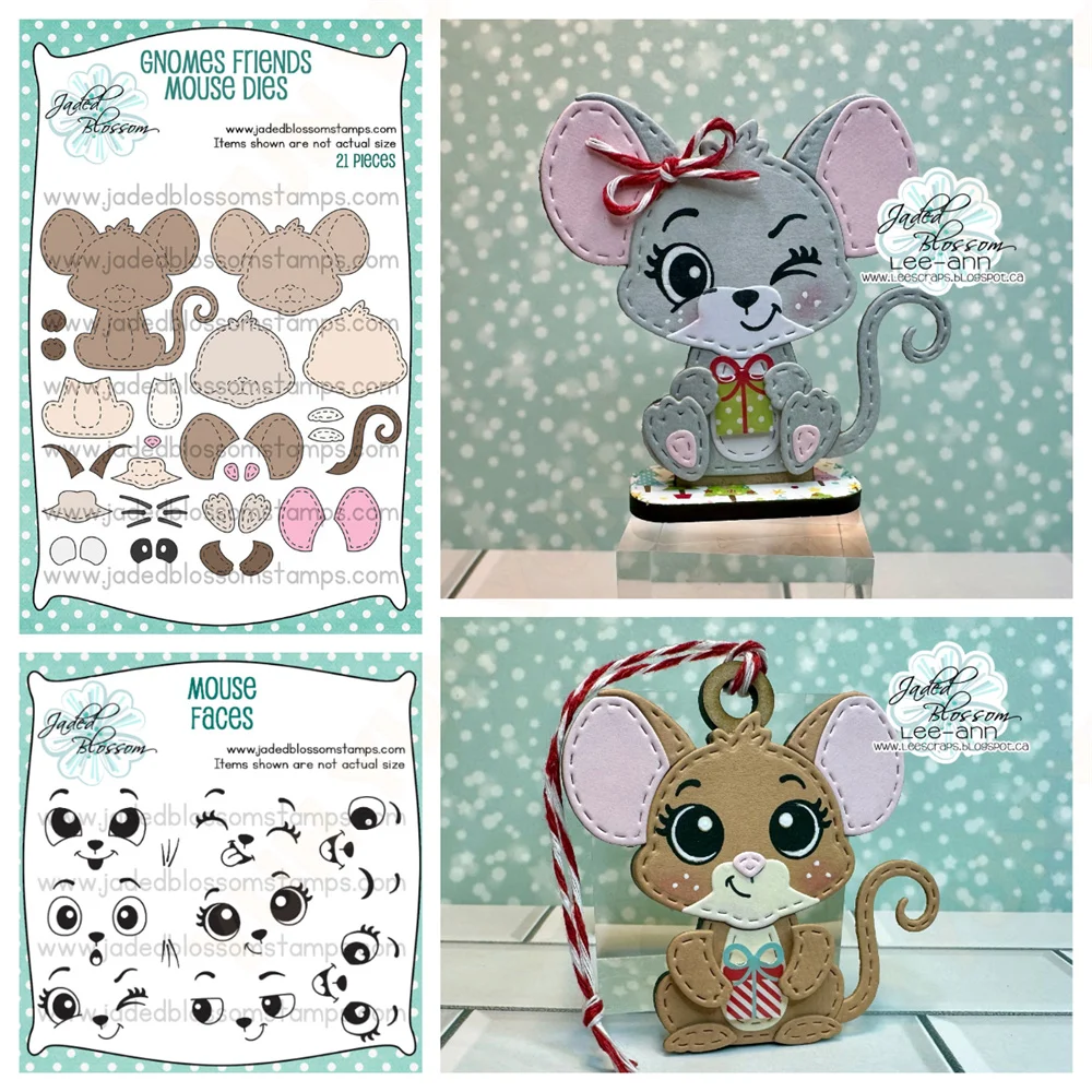 

Christmas Gnome Dies: Gnome Friends: Mouse Dies Stamps Stencils DIY Scrapbooking 2026 New Year Greeting Card Embossing Template