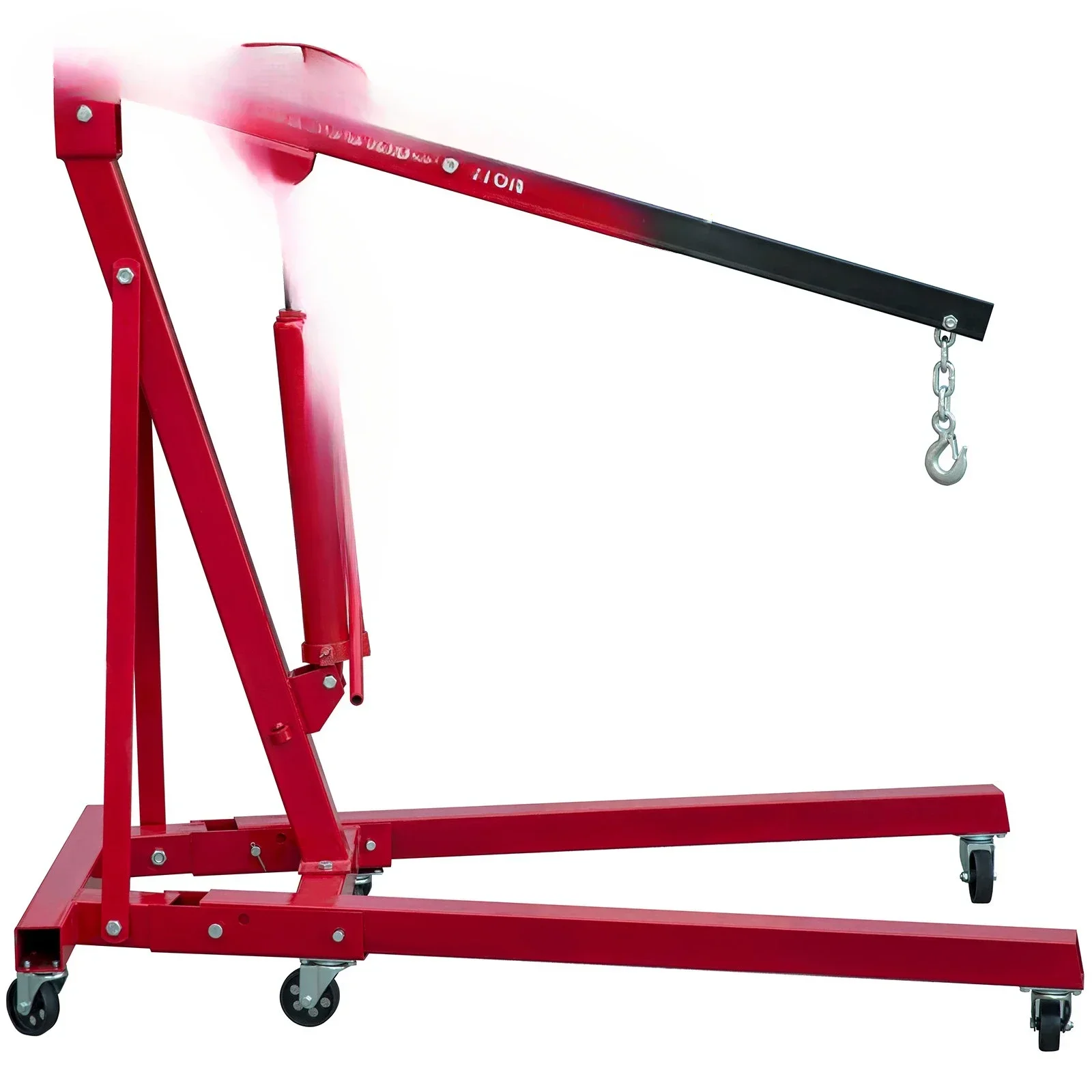 Folding engine crane, 4400 pound lifting capacity workshop, 2-ton hydraulic engine