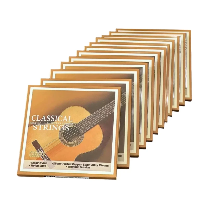 Classical Guitar Nylon Strings 6-Pack – Warm Tone, Comfortable Playability, Acoustic Guitar Accessories​​