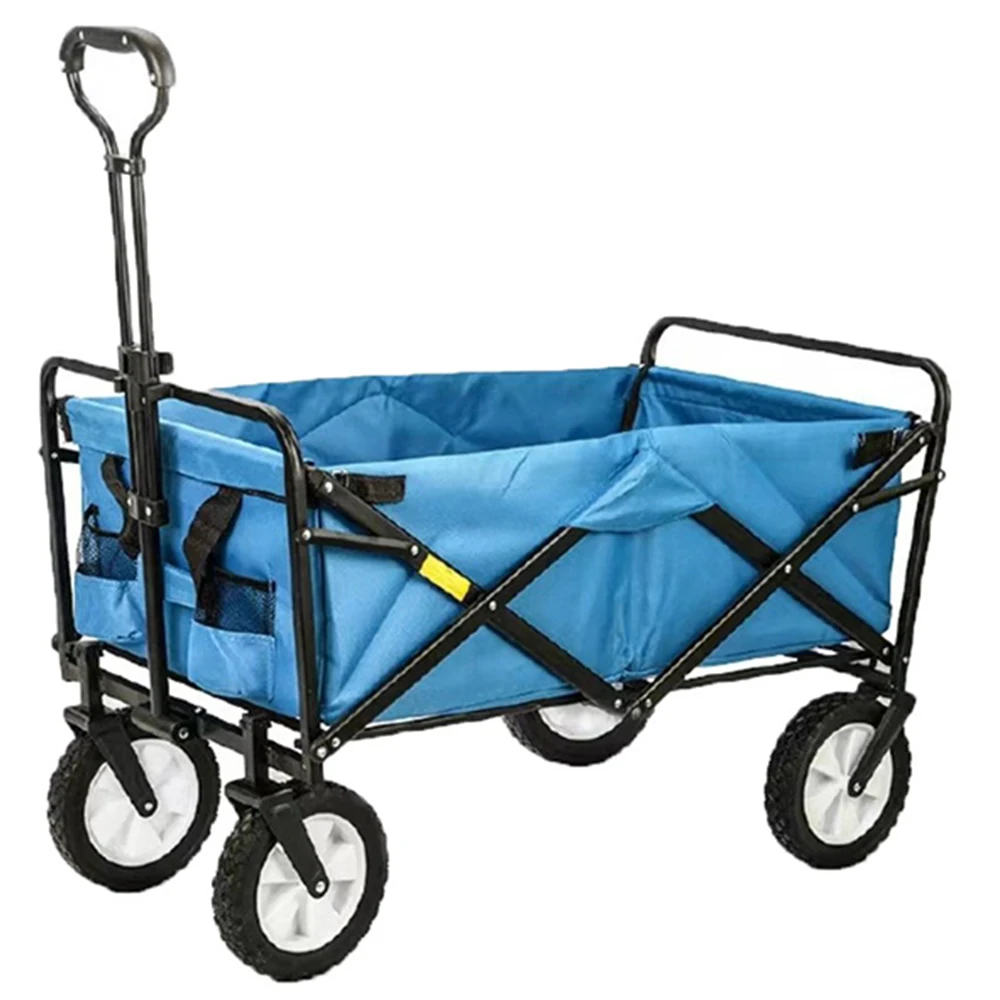 2023 hot sale portable 4 wheels beach folding cart wagon garden camping wagon stroller