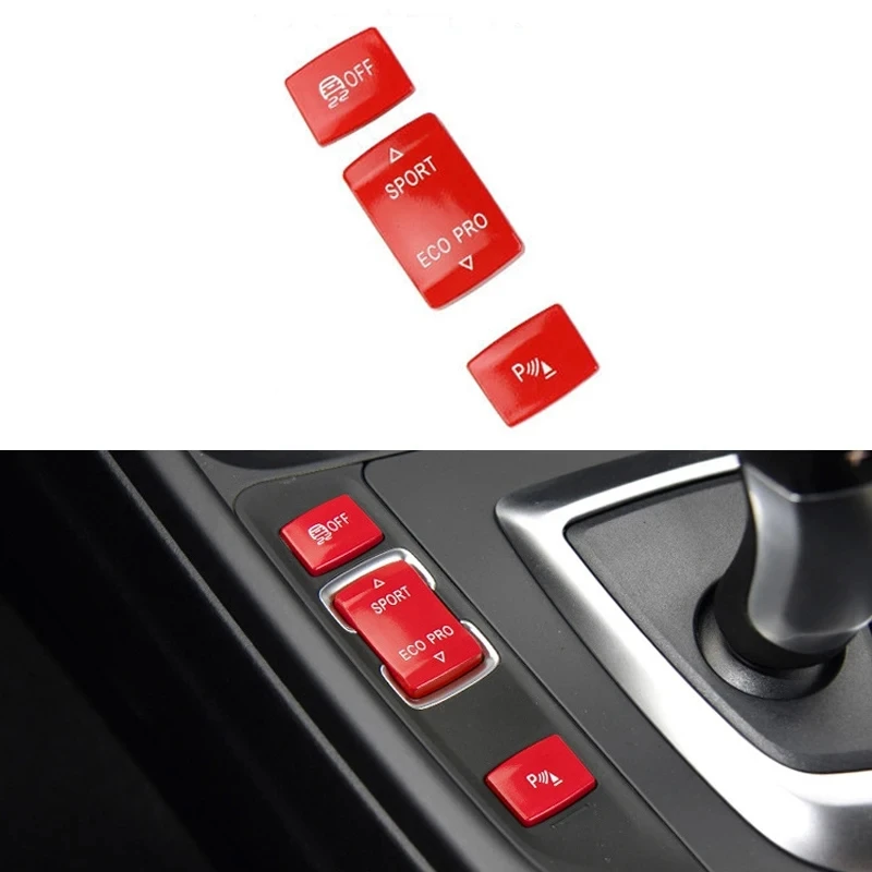 Car Multi-Function Button Central Control ESP Anti-Slip Switch Button For BMW 1/2/3/4 2012-2018 Red Replacement