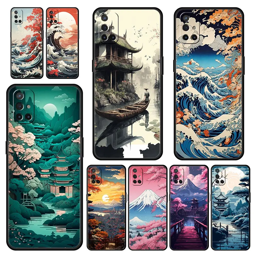 

Phone Case For OnePlus 12 11 10 9 Pro 9T 12R 10R 9R 9RT 10T 8T 8 7 6T 7T Nord 2T CE 2 5G N200 N10 N100 Cover Japanese Landscape