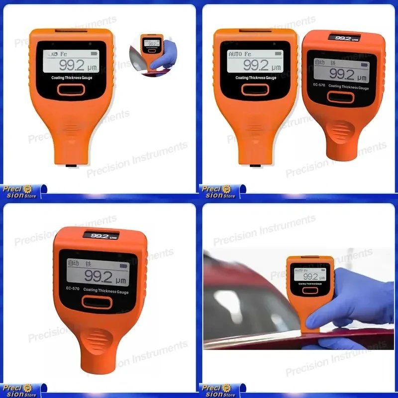 For Car Paint Thickness Gauge 0-2000um Auto Body Coating Tester Metal Putty Film Meter ABS Dual Screen Automotive Tools