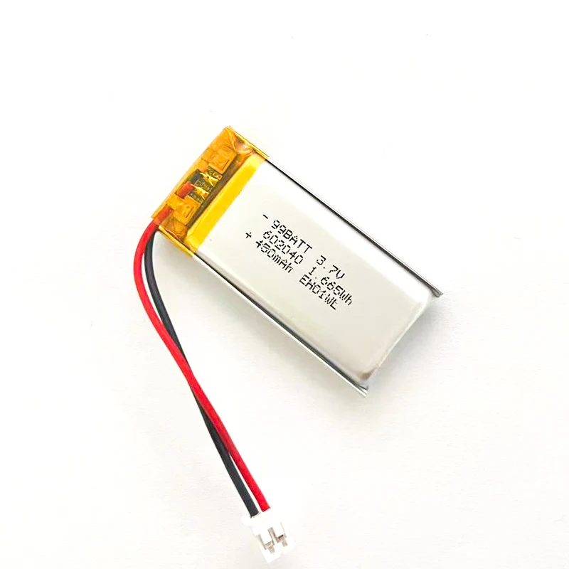 Lithium Polymer Battery 602040 3.7V 450mAh Rechargeable Li-ion Cell For GPS MP3 MP4 MP5 Car DVR Headphone Tachograph Devices