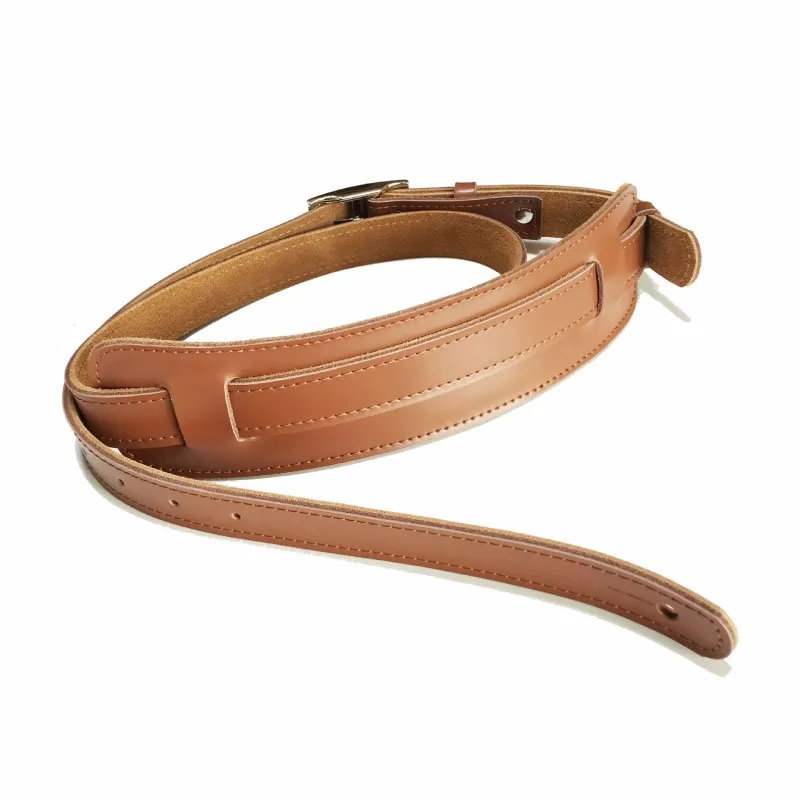 Adjustable Cow Leather Guitar Strap Shoulder Pad Soft Durable Thicken Electric Acoustic Guitar Bass Belt