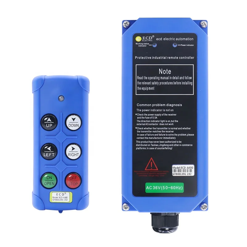 

ECD-A400 Factory Wireless Crane Pendant Tail Lift Industrial Radio Remote Control for Mixing Truck Ramp Dump Trailer