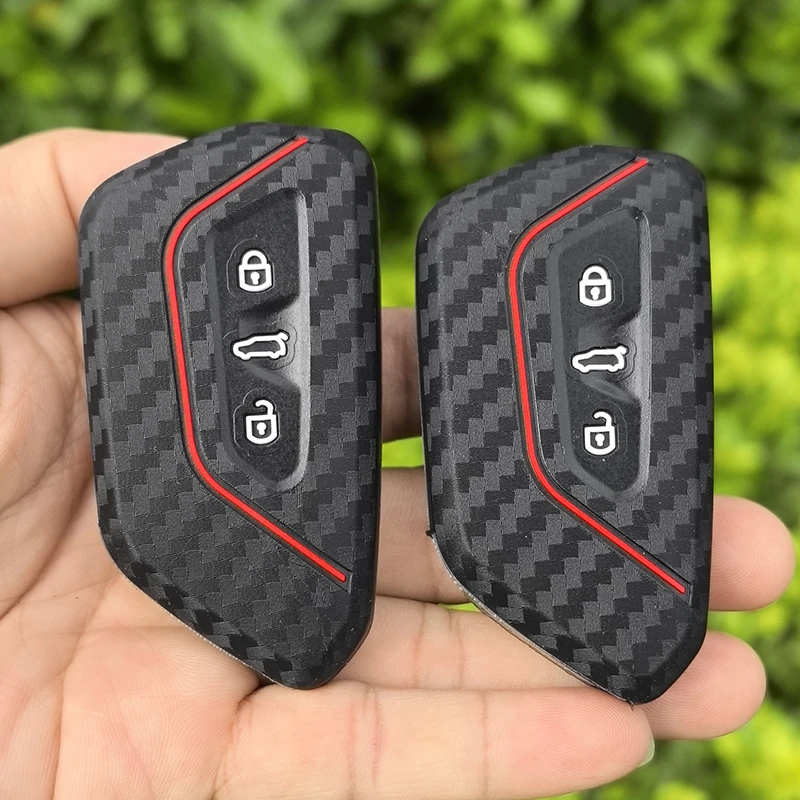 حافظة مفاتيح من السيليكون غطاء مفتاح السيارة عن بعد لمقعد ليون Mk4 كوبرا فورمينتور لسكودا اوكتافيا A8 MK4 Mk8 لشركة فولكس فاجن جولف 8 GTI ID 4 #4