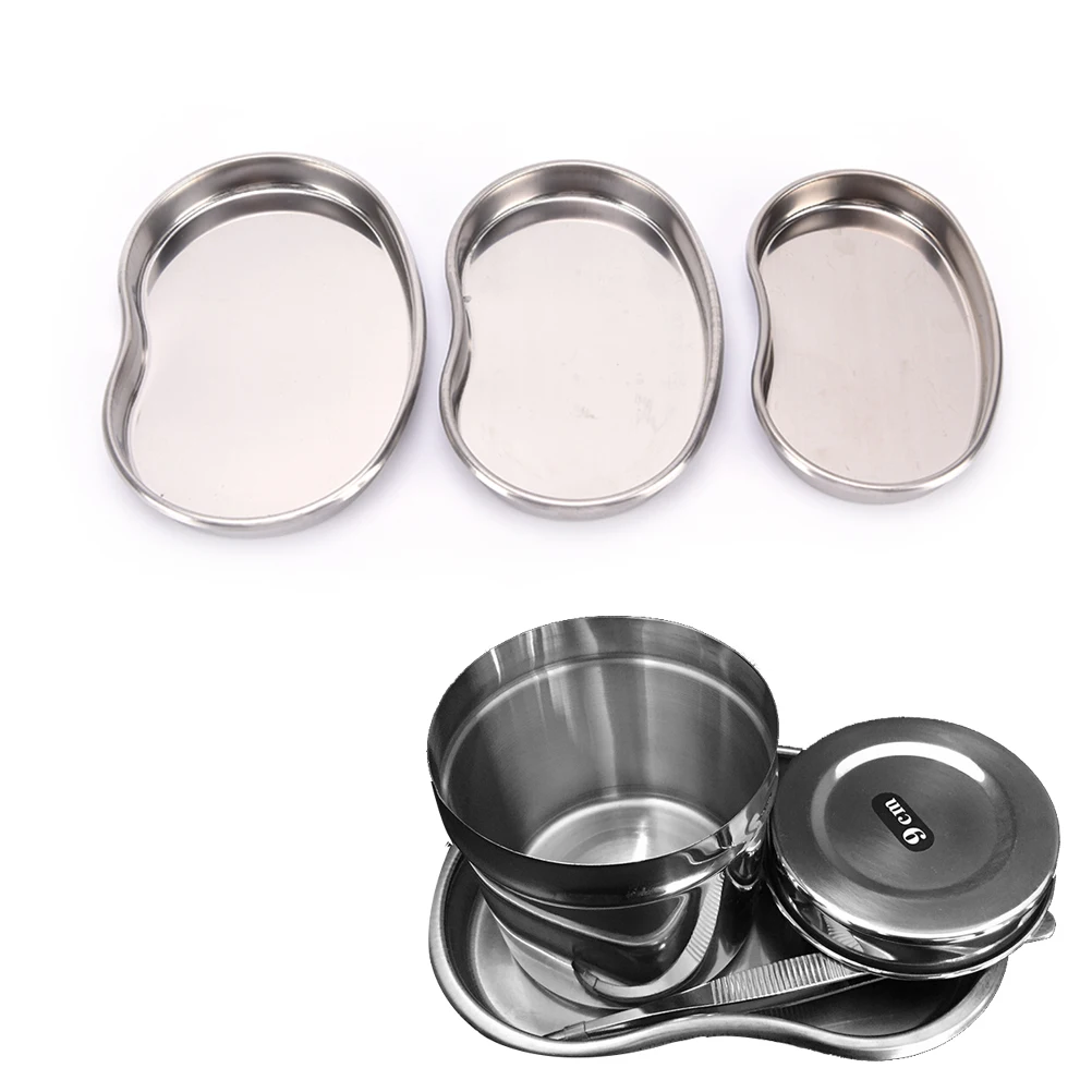 1PCS S/M/L Stainless Steel Tattoo Tray Plate Tool for Implement Medical Spa Nail Dental Hot