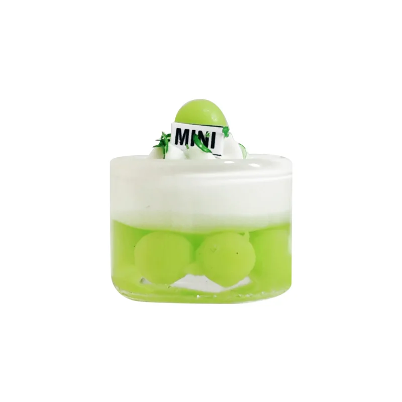 Mini Fruits flottants de Simulation 1:12, tasse de boisson à la gelée, jouet Miniature, modèle de scène, accessoires de maison de poupée, décor créatif