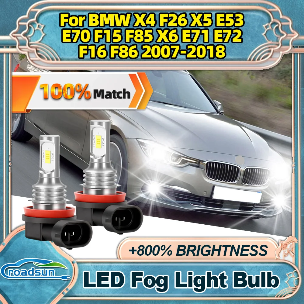 

Roadsun для BMW X4 F26 X5 E53 E70 F15 F85 X6 E71 E72 F16 F86 2007 2008 2009-2018 Автоматические передние противотуманные фары Ампулы Автомобильная противотуманная лампа