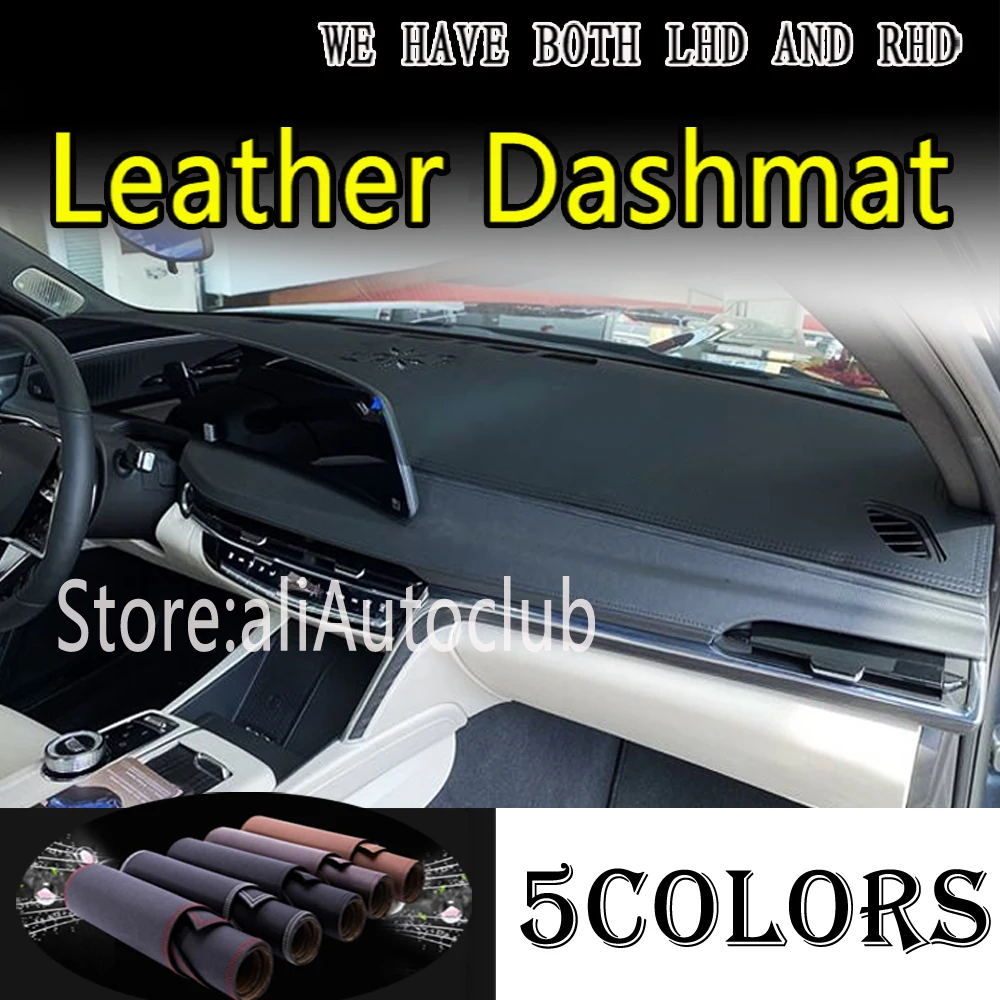 

PU Leather Dashmat Suede Dashboard Cover Pad Dash Mat Carpet Car Styling Accessories For Cadillac CT6 2023 2024 2025 2026