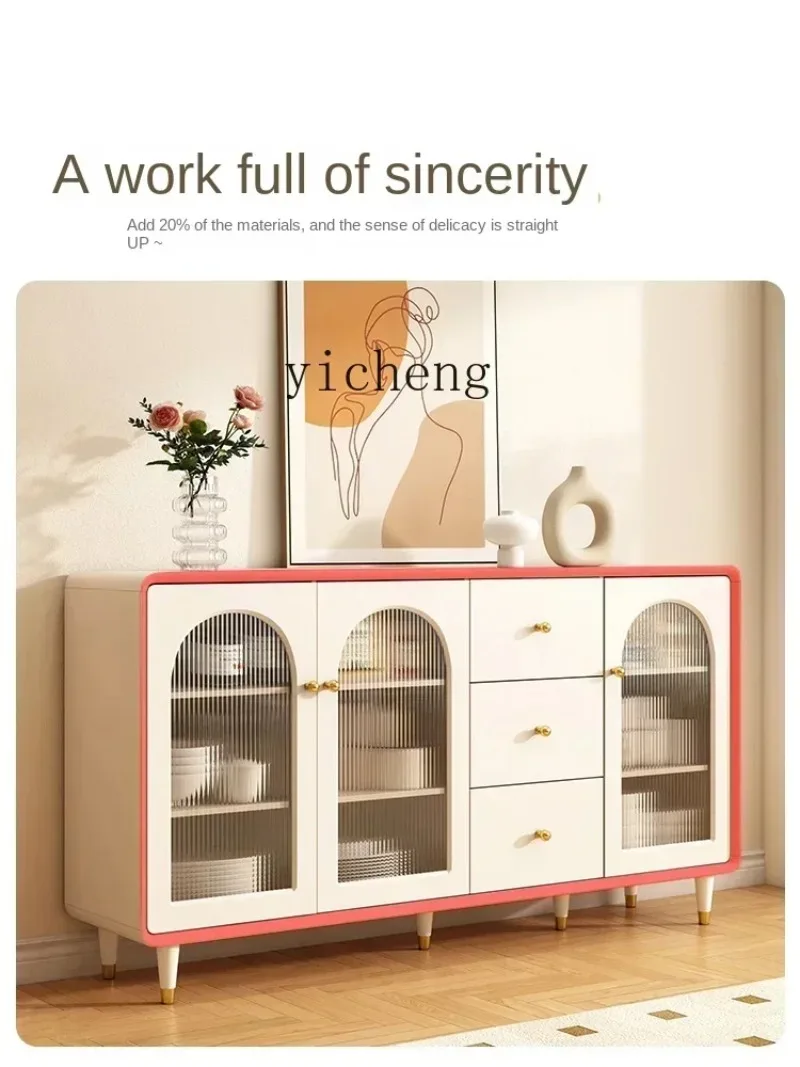 Light Luxury Sideboard Cabinet Modern Minimalist Kitchen Storage Living Room Wine CabinetN10