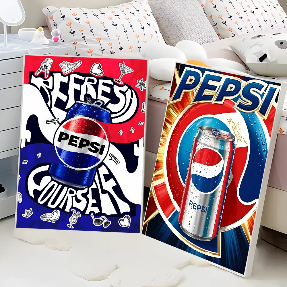 الصودا العلامة التجارية الفن بيبسيس ورق أبيض ملصق مقاوم للماء ورقة ملصق مقهى بار الجمالية الفن طلاء جدران #2