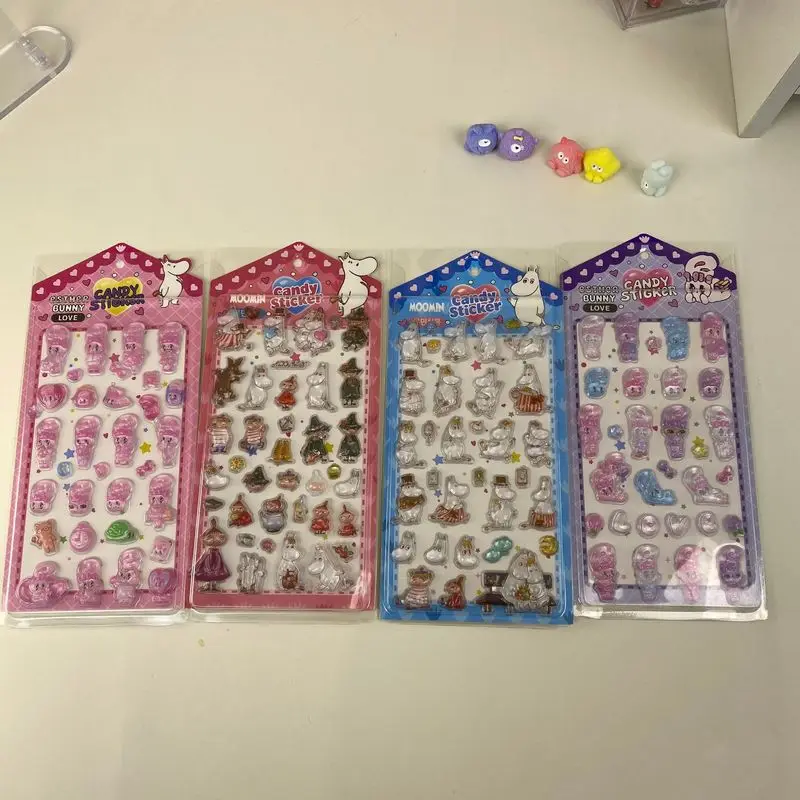 16pcs-cartoon-cute-3d-relief-stereo-sticker-cute-diy-mobile-phone-decor-sticker-student-hand-account-stationery