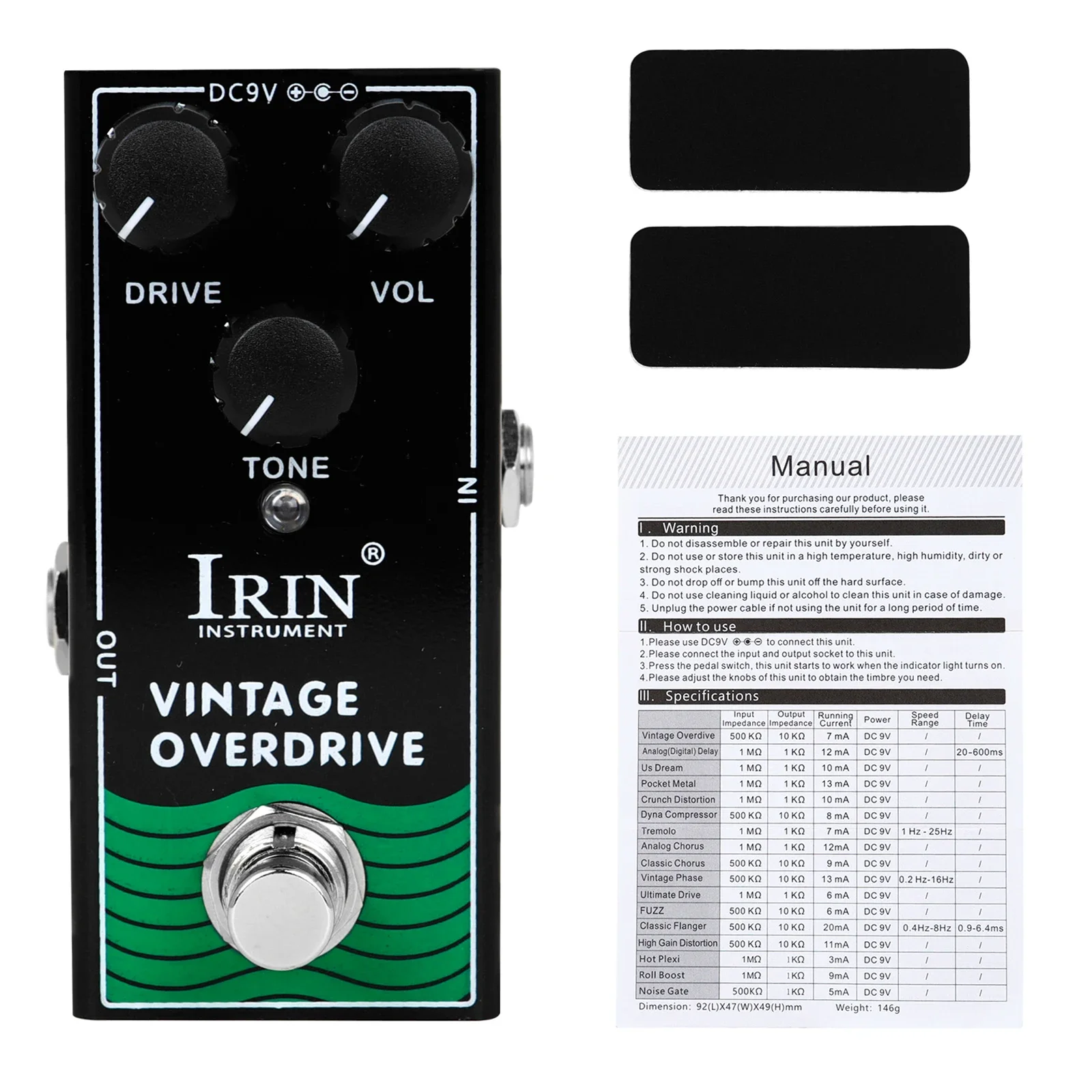 IRIN RF Series Electric Guitar Pedal True Bypass Single Pedal Overdrive Distortion Delay Effect Pedal Guitar Accessories & Parts