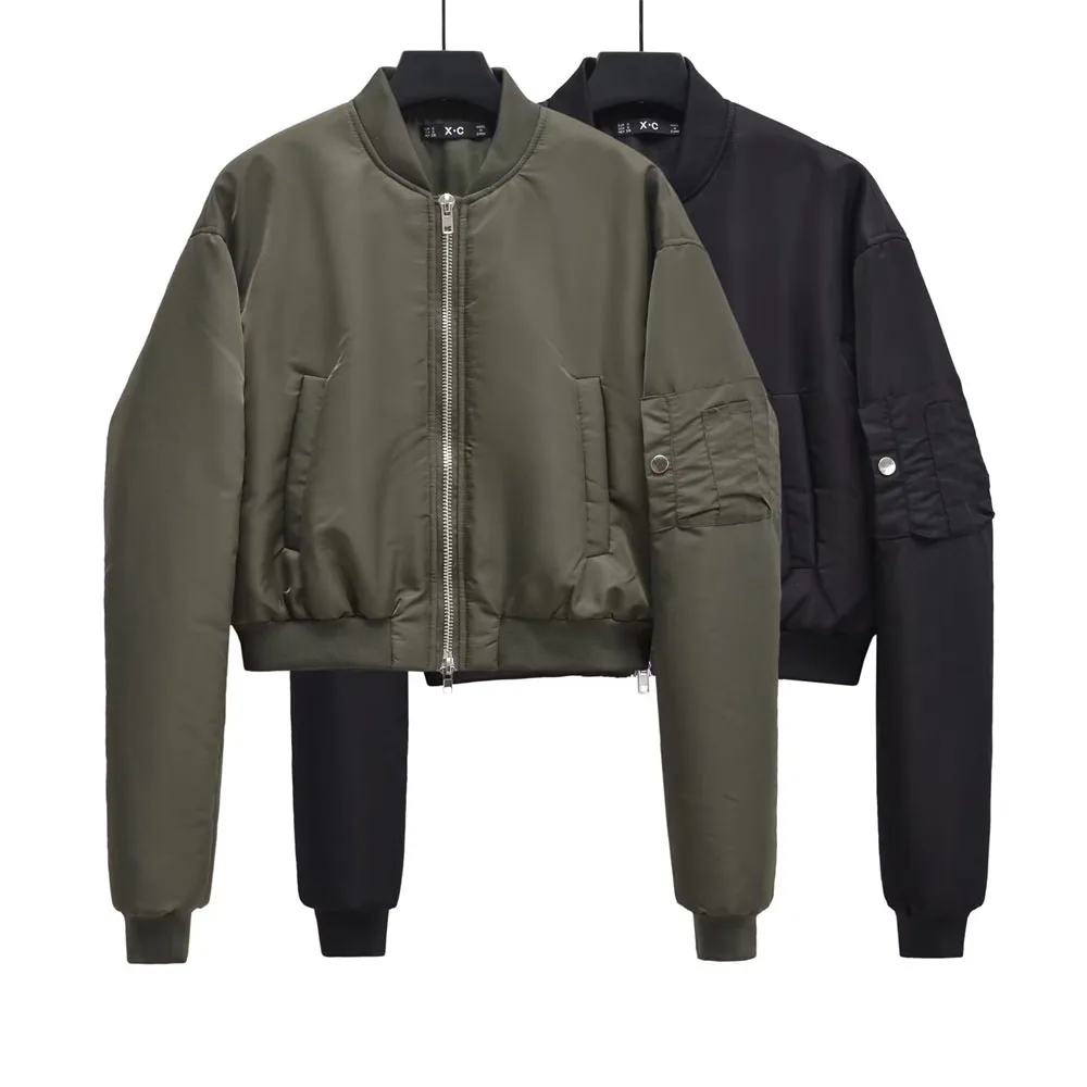 

Winter new women's versatile short nylon pilot jacket jacket