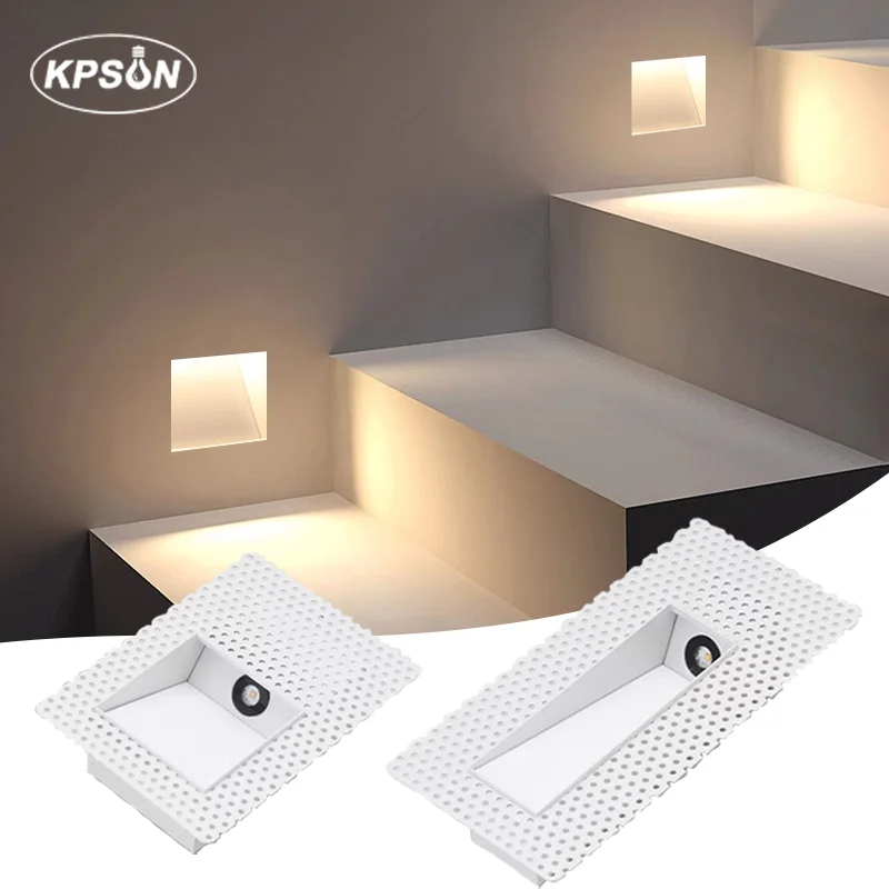 Recessed LED Wall Lamp 3W Frameless Step Lighting For Staircase Corridor Indoor Home Hotel Night Light AC85-265V