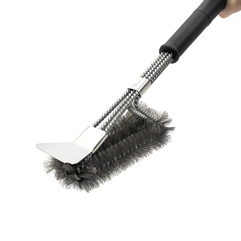 Grill Brush and Scraper Best BBQ Cleaner Perfect Tools for All Grill Types Barbecue Accessories Stainless Steel Cleaning Brush