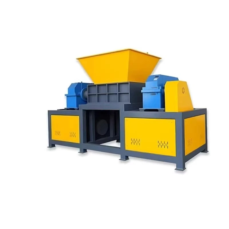 Small shredder, plastic wood scrap iron crushing double shaft large multi-functional crusher