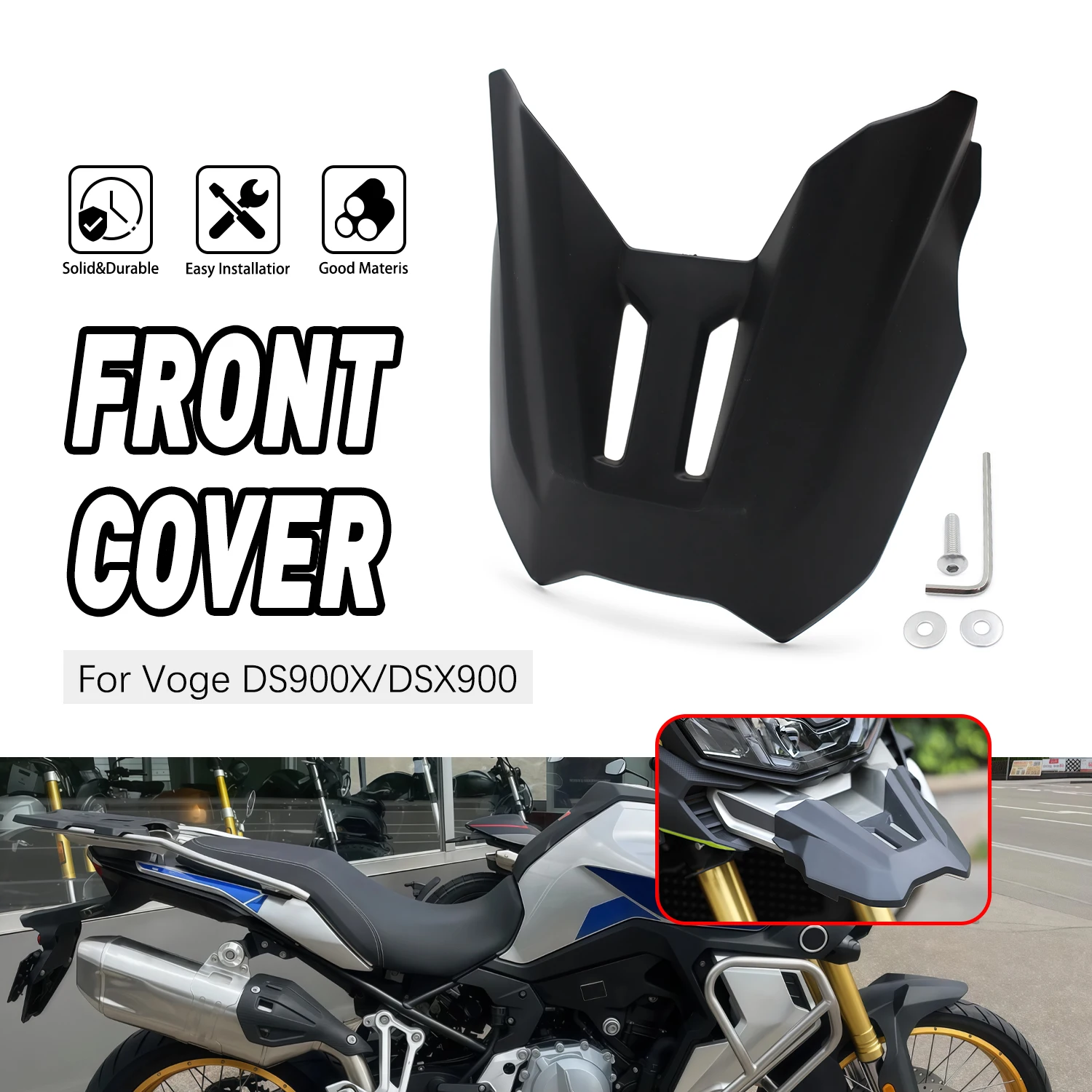 Motorcycle Front Fairing Cowl For VOGE DS 900X DS900X DSX900 900 DSX 900 2024-2025 Fender Beak Wheel Extender Extension Cover