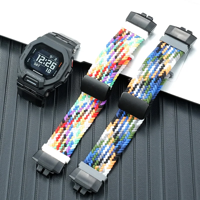 Дизайнерский холщовый браслет для Casio GBD-200/GB D200 SM, нейлоновый ремешок для часов |   Водонепроницаемый сменный аксессуар для спортивного браслета