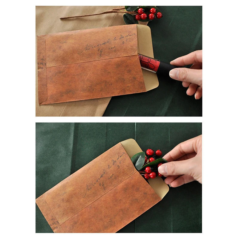 10 pcs/set Vintage lacquer envelope Vintage art postcard Love Letter Gift decorated storage paper bag mailing envelope