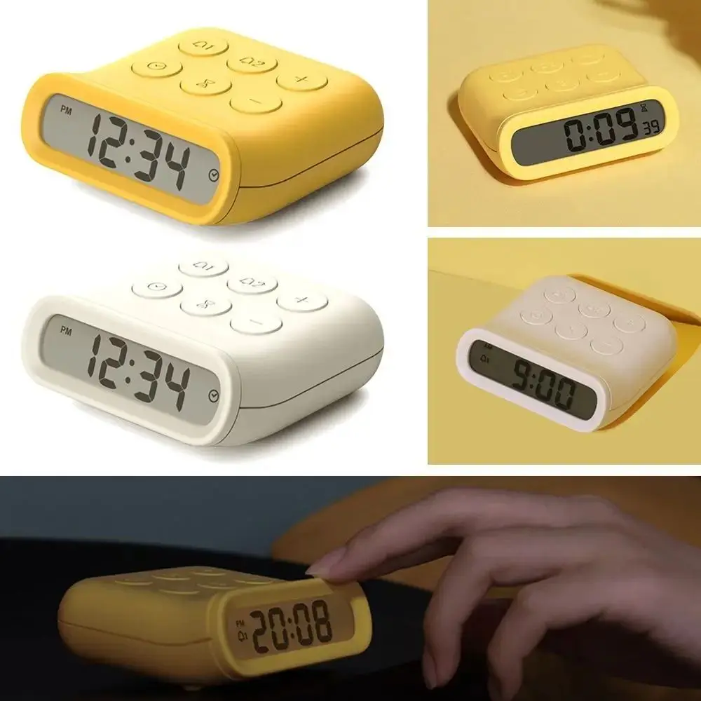 Creative Small Alarm Clock Simple Battery Powered Cooking Timer Portable Durable Electronic Alarm Clock Kitchen Gadget