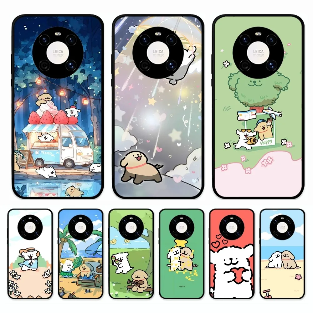 Cartoon L-Line D-Dog  Phone Case For Huawei Mate 10 20 30 40 50 lite pro Nova 3 3i 5 6 SE 7 pro 7SE