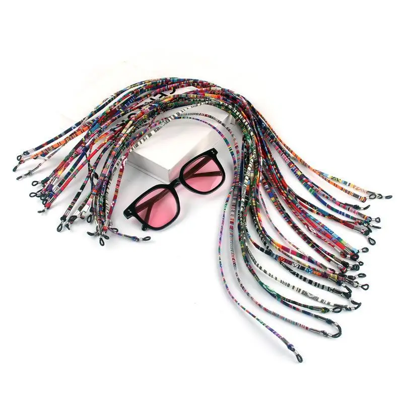 Boho-Brillenband aus Baumwolle, hochwertiges ethnisches Seil zur Brillenbefestigung, Halskette für Damen und Herren, Brillenband. – Detail 4