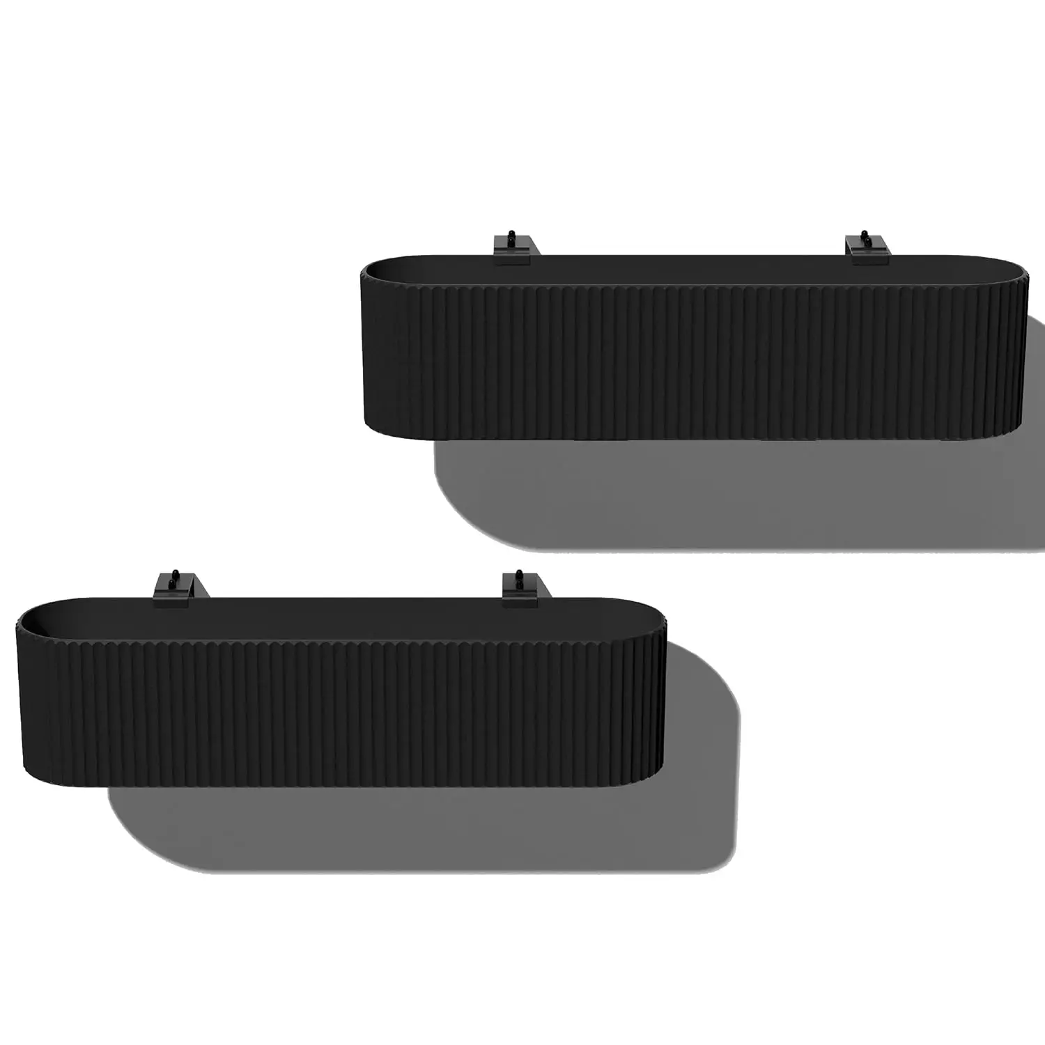 Demi Series Railing Planter - Round Window Box with Bracket