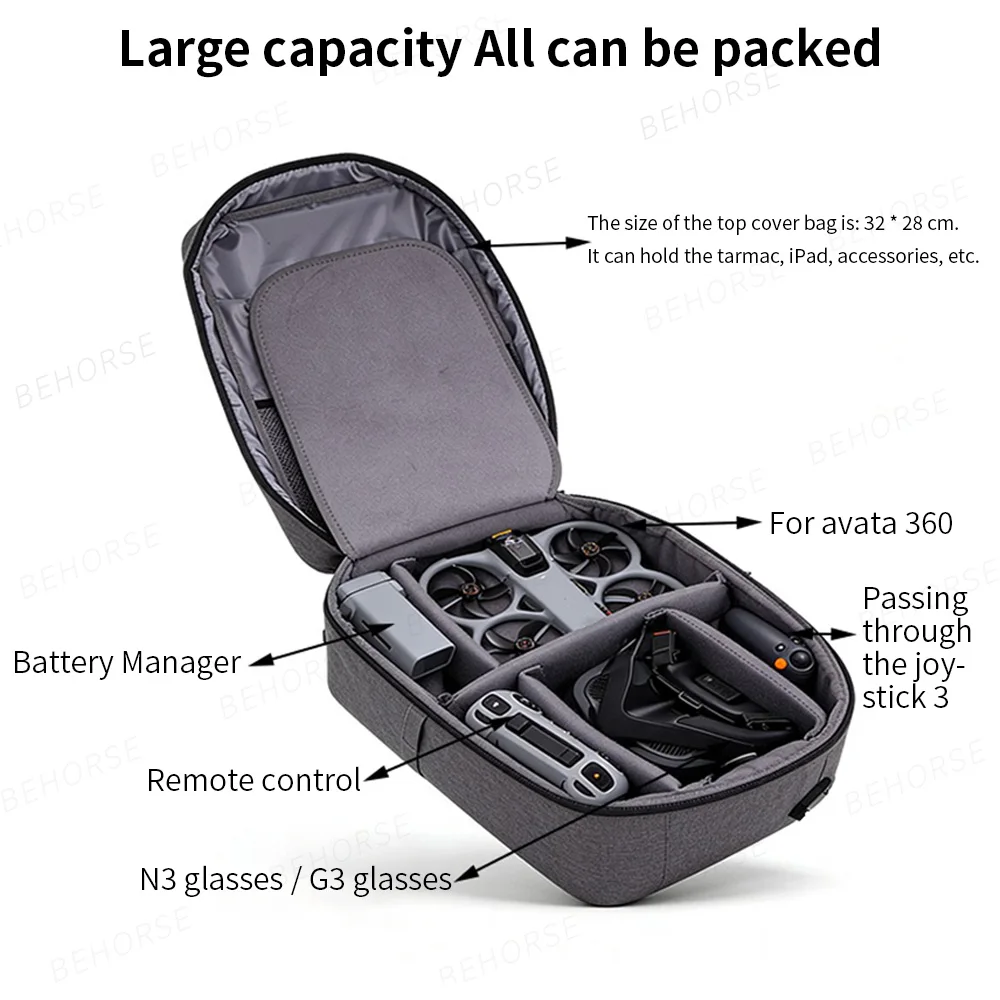 Sac à dos antichoc pour DJI Avata 360 Drone Motion Fly More Combo Goggles N3 RC 2, sac de rangement pour accessoires de drone